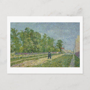 Road, Peasant Shouldering Spade, Van Gogh Fine Art Vykort