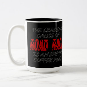Road Rage Coffee Humor Två-Tonad Mugg