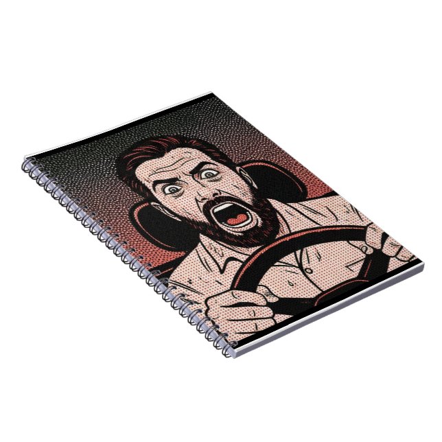 Road Rage Comic – Driver’s Fury Unleashed Anteckningsbok (Högra Sidan)