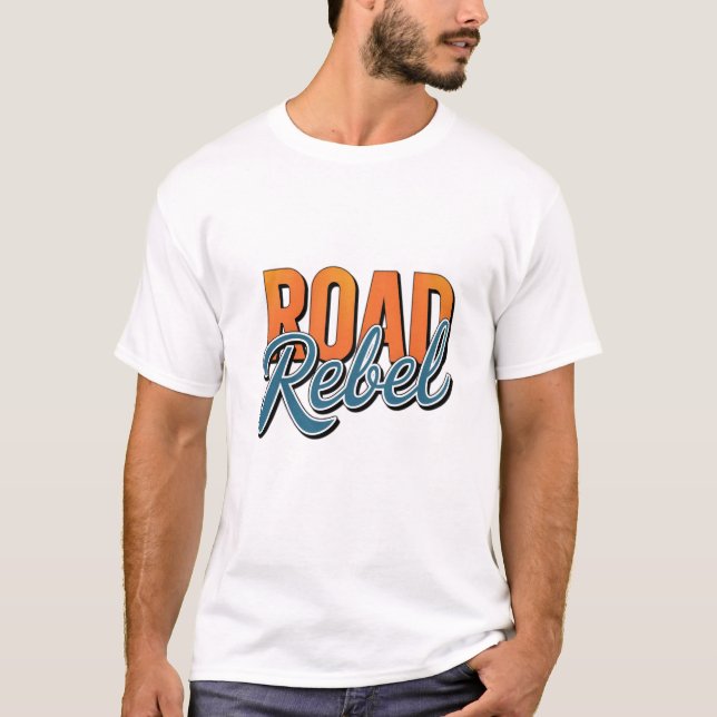 Road Rebel Manar, Shirt - Äventyr Älskare T (Framsida)