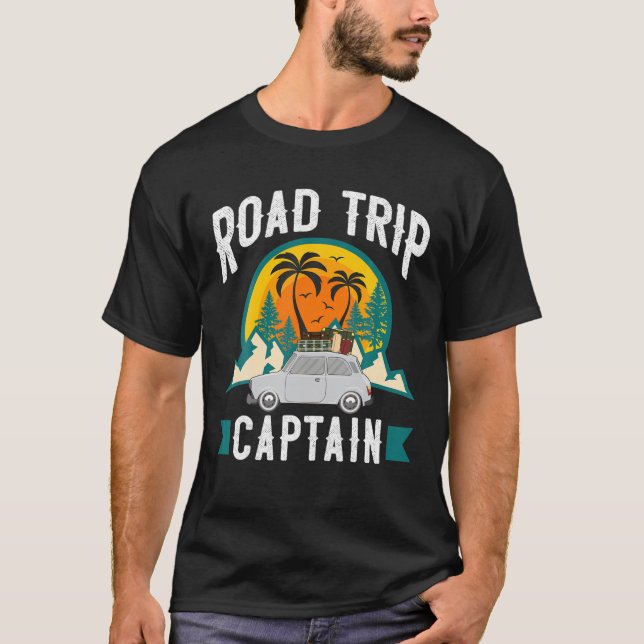 Road Resa Kapten Doutdoor RV Camping Group T Shirt (Framsida)