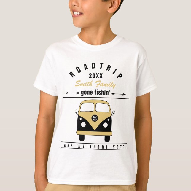 Road Resa Kids' T-Shirt Personalize (Framsida)