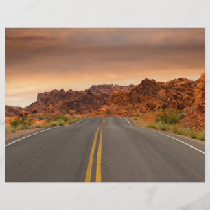 Road resa sunset reklamblad