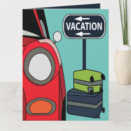 Road Resa Travel Vacation Hälsning Kort