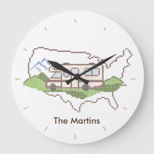 Road Resa USA Clock Stor Klocka