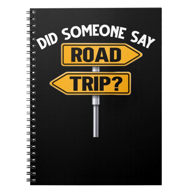 Road Resa Vacation Traveler Sign Anteckningsbok (Framsidan)