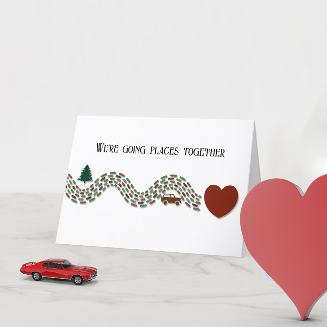 Road Resa Valentine Day Card Helgkort (Skapare uppladdad)