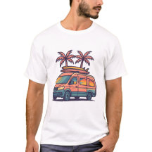 Road Resa Vibes Camper Van Vacation T-Shirt