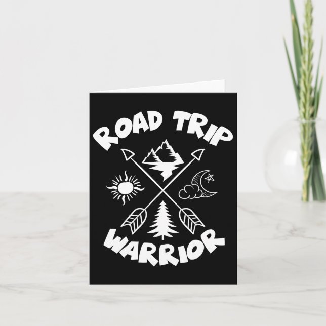 Road Resa Warrior Family Shirt for Family Vacacaca Kort (Framsida)