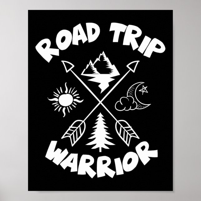 Road Resa Warrior Family Shirt for Family Vacacaca Poster (Framsidan)
