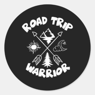 Road Resa Warrior Family Shirt for Family Vacacaca Runt Klistermärke