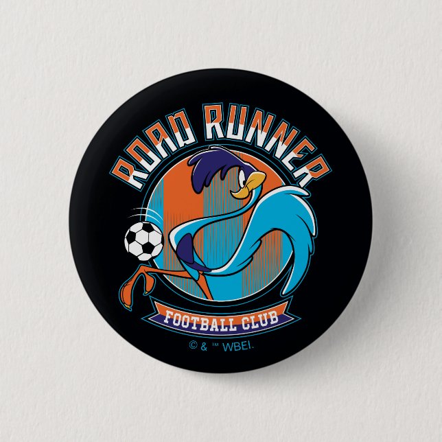 ROAD RUNNER™ Fotbollsklubb logo Knapp (Framsida)