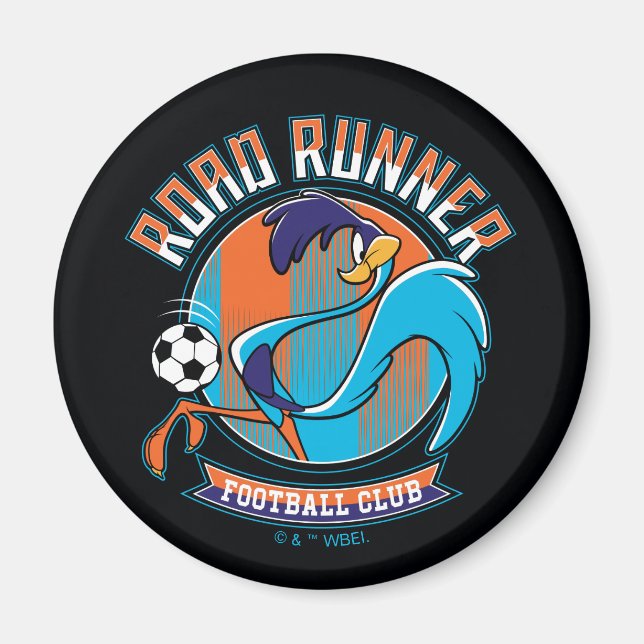 ROAD RUNNER™ Fotbollsklubb logo Magnet (Framsidan)