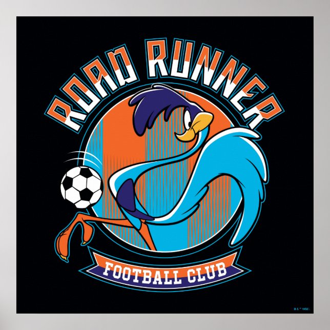 ROAD RUNNER™ Fotbollsklubb logo Poster (Framsidan)