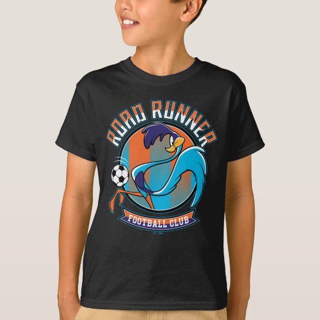 ROAD RUNNER™ Fotbollsklubb logo T Shirt (Framsida)