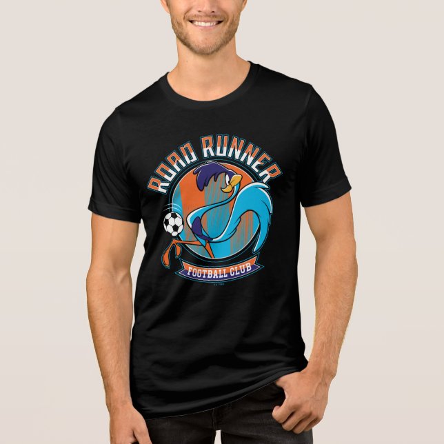 ROAD RUNNER™ Fotbollsklubb logo T Shirt (Framsida)
