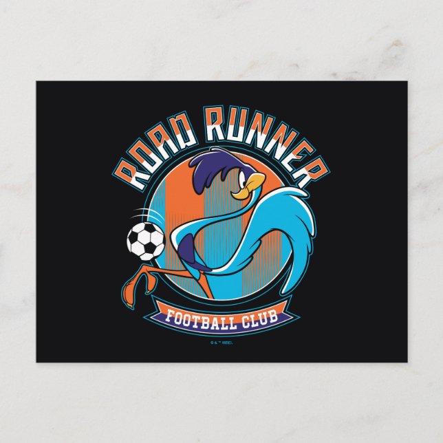 ROAD RUNNER™ Fotbollsklubb logo Vykort (Framsida)