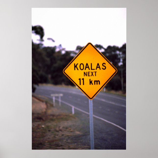 Road Sign New South Wales, Australien Poster (Framsidan)