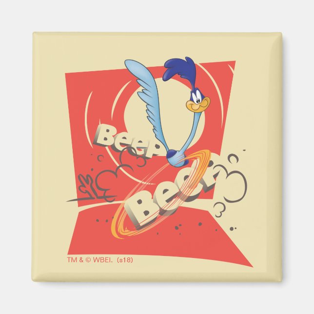 ROAD SPRINGER™ BEEP BEEP!™ Sunset Graphic Magnet (Framsidan)