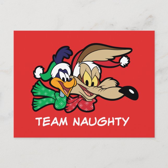 ROAD SPRINGER™ & Wile E. Coyote "Team Naughty" Helg Vykort (Framsida)