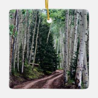 Road Through The Birch Julgransprydnad Keramik