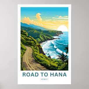 Road to Hana Hawaii Travel Print Poster