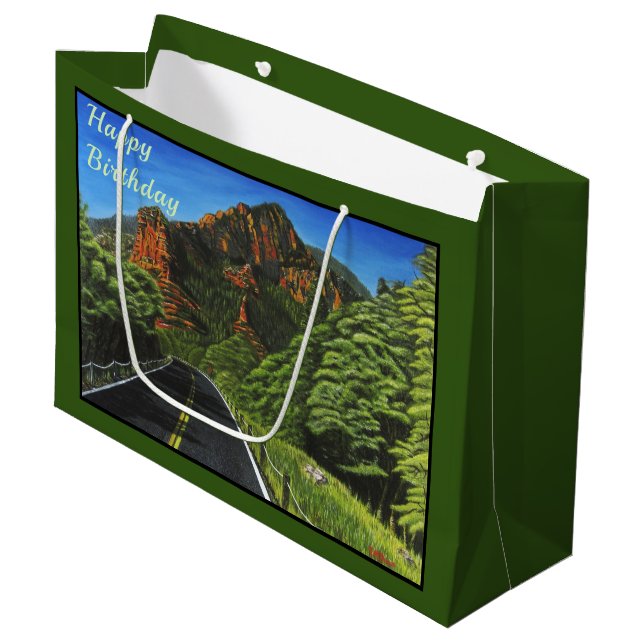 Road to Slide Sten, Sedona Large Gift Bag (Framsidan Vinklad)