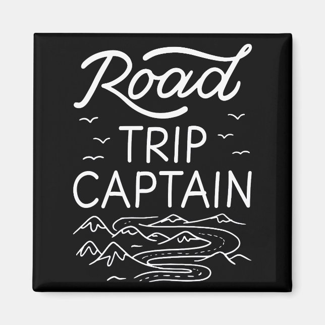 Road Trip Captain I - Husbils Pilot Camping Semest Magnet (Framsidan)