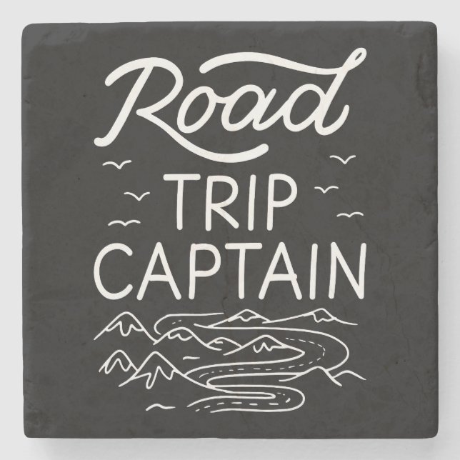 Road Trip Captain I - Husbils Pilot Camping Semest Stenunderlägg (Framsidan)
