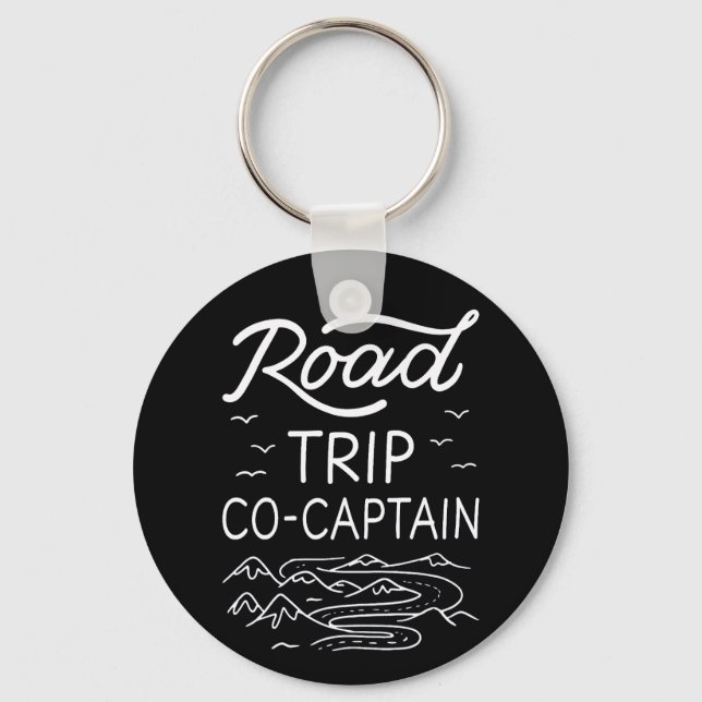 Road Trip Co-Captain I - Husbilnavigator Camping K Nyckelring (Framsida)