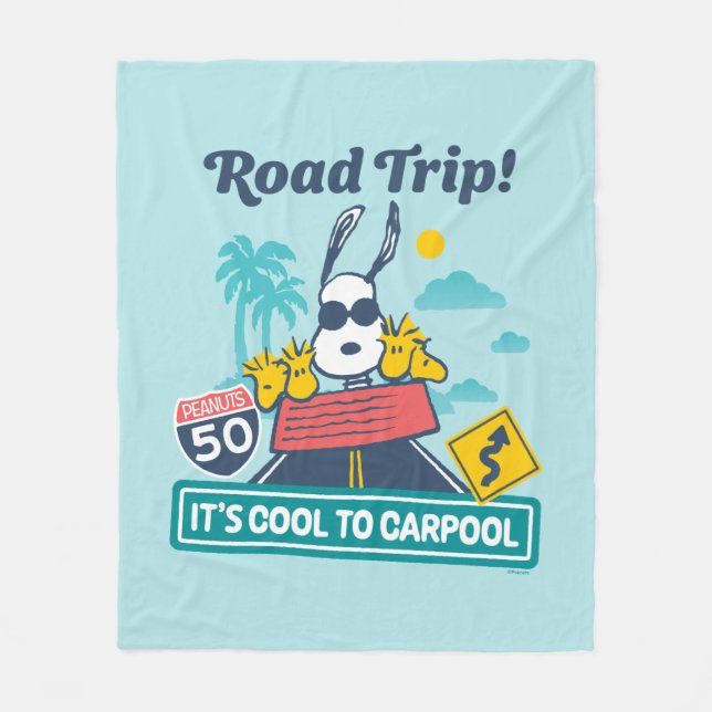 Road Trippin | Jordnötter Det är Coola till Carpoo Fleecefilt (Framsidan)