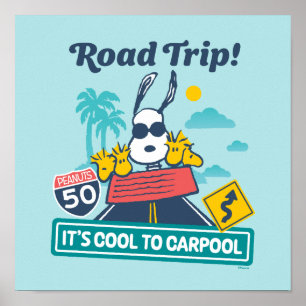 Road Trippin Jordnötter Det är Coola till Carpoo Poster