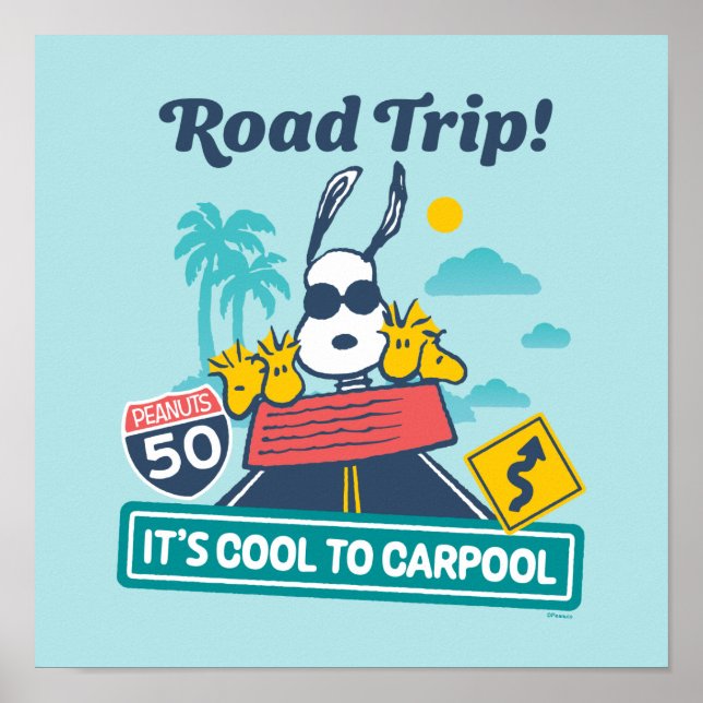 Road Trippin | Jordnötter Det är Coola till Carpoo Poster (Framsidan)