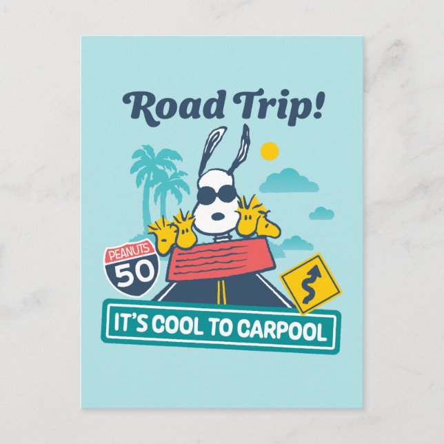 Road Trippin | Jordnötter Det är Coola till Carpoo Vykort (Framsida)