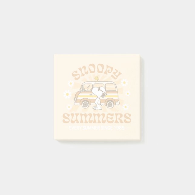 Road Trippin | Jordnötter Snoopy Summers Post-it Block (Framsida)