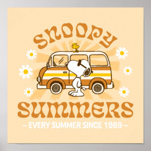 Road Trippin   Jordnötter Snoopy Summers Poster
