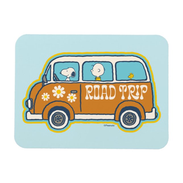Road Trippin | Peanuts Road Resa Van Magnet (Horisontell)