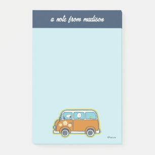 Road Trippin Peanuts Road Resa Van Post-it Block
