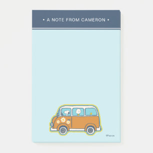 Road Trippin Peanuts Road Resa Van Post-it Block