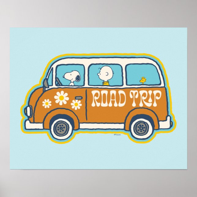 Road Trippin | Peanuts Road Resa Van Poster (Framsidan)