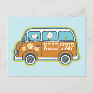Road Trippin   Peanuts Road Trip Van Vykort