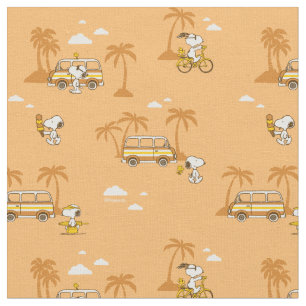 Road Trippin Peanuts Snoopy Strandmönster Tyg