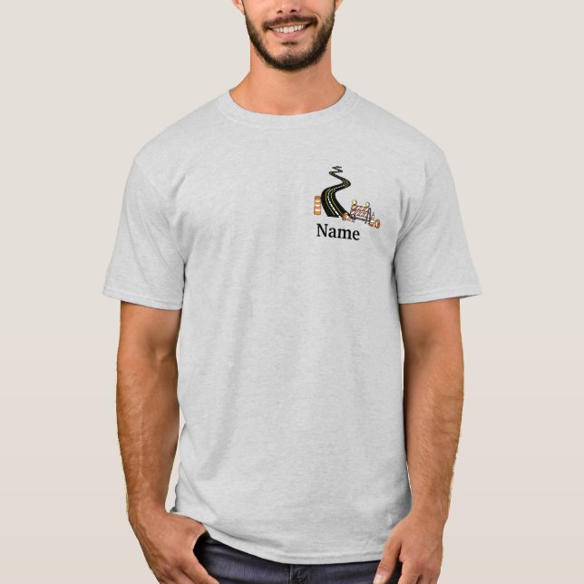 Road Worker Namn Shirt T (Framsida)