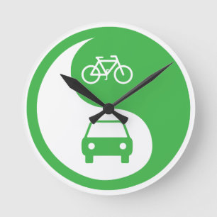 Road Yin Yang Rund Klocka
