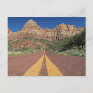 Road Zion National Park USA Vykort