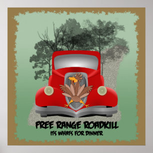 Roadkill middagaffisch poster