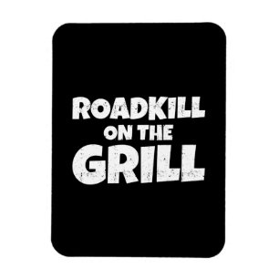 Roadkill på grilla - roligt BBQ-party Magnet