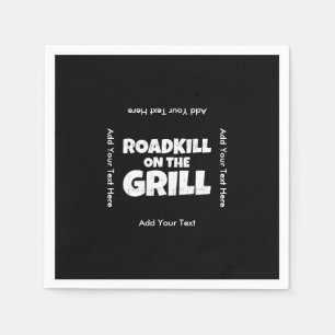 Roadkill på grilla - roligt BBQ-party Pappersservett
