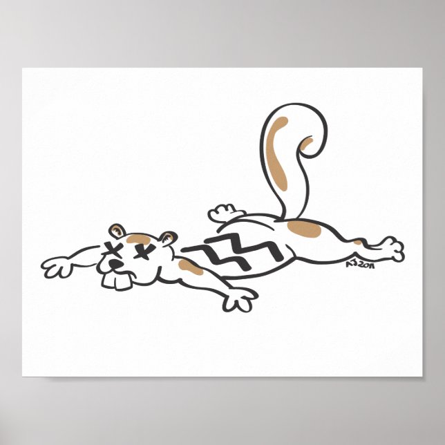 Roadkill Squirrel Poster (Framsidan)