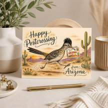 Roadrunner Glad Postcrossing från Arizona